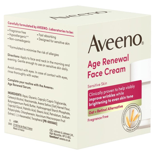 Aveeno Age Renewal Face Cream 50ml - British product