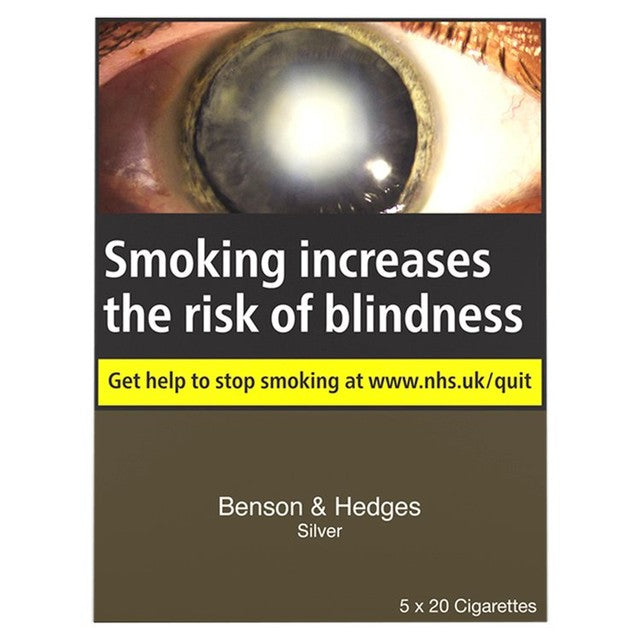 Benson & Hedges Silver Kingsize Zigaretten, Multipackung mit 100 Stück – Britisches Produkt