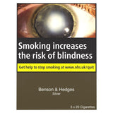 Benson & Hedges Silver Kingsize Zigaretten, Multipackung mit 100 Stück – Britisches Produkt