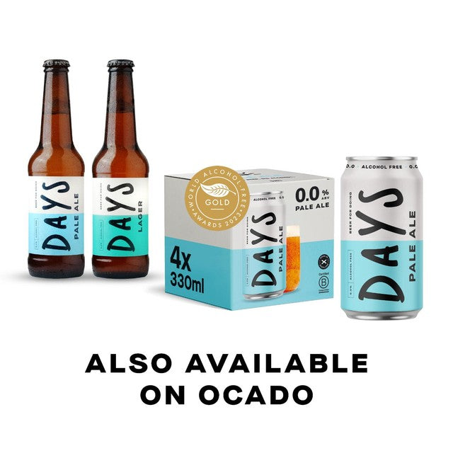 Days Alcohol Free Lager Beer 4 x 330ml cans - British product