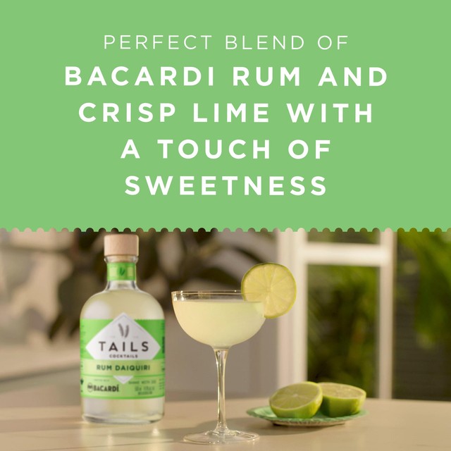 Tails Classic Bacardi Rum Daiquiri premixed cocktail 500ml (British brand)