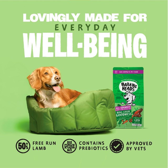 Barking Heads Bowl Lickin' Goodness lamb dry dog food 2kg - British product