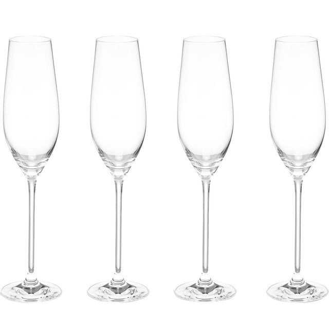 M&S Maxim Crystal champagne flutes 4-pack, imported from the UK
