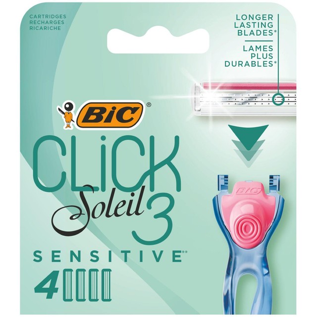 BIC razor blade cartridges 4-pack - British product