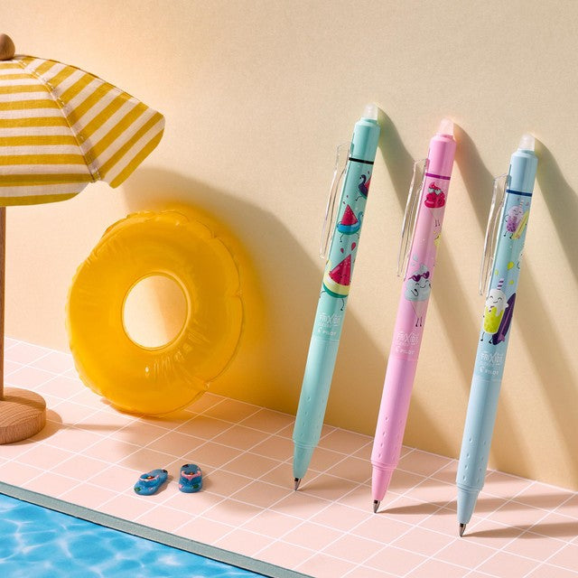 Pilot FriXion Pool Party erasable gel pens pack of 3, imported from the UK