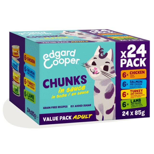 Edgard & Cooper adult cat chunks in sauce 24x85g - British product
