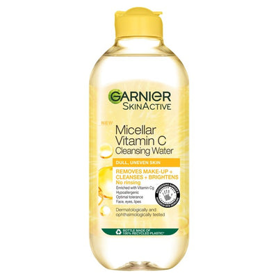 M&S Garnier Micellar Vitamin C Water For Dull Skin Brightening Face Cleanser 400ml- Buy online at McGrocer