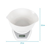 Salter digital kitchen scales with dual pour mixing bowl white (British brand)