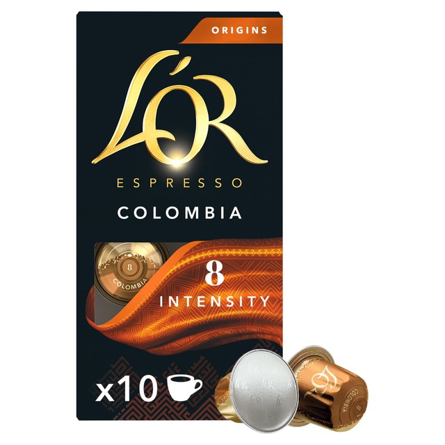 L'OR Colombia intensity 8 coffee pods x10, UK version