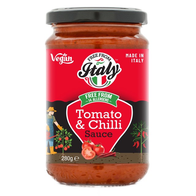 Free From Italy tomato and chilli pasta sauce 280g - British product