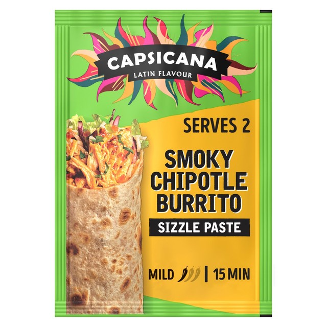 Capsicana Mexican Tomato Chipotle Burrito Cooking Paste Mild 60g - British product