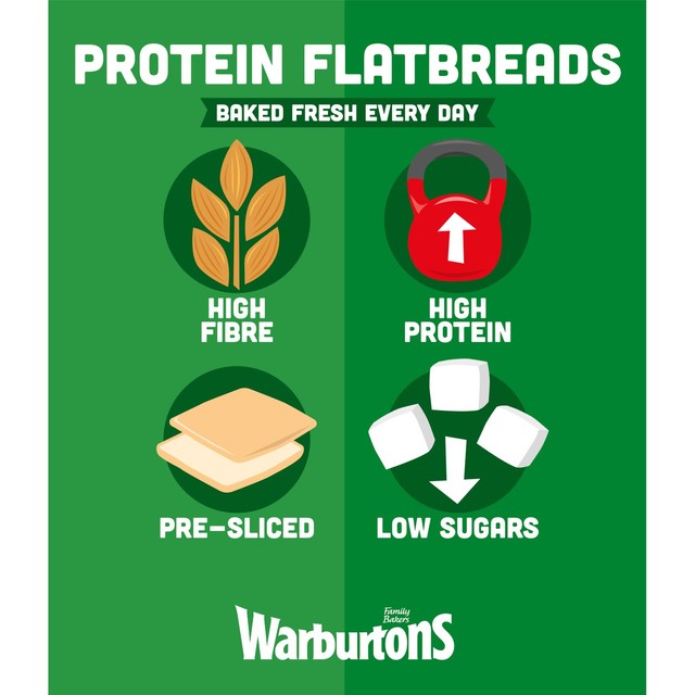 Warburtons protein sliced flatbreads 4 pack (British brand)