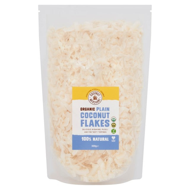 Coconut Merchant organic coconut flakes 500g - British product