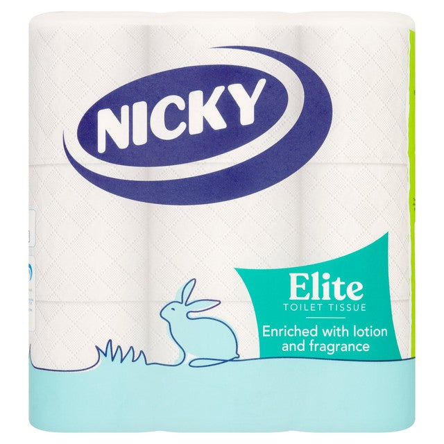 Nicky Elite toilet tissue 9 pack, imported from the UK