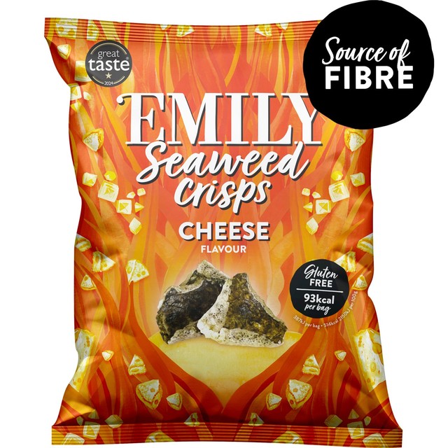 Emily seaweed crisps vegan cheese flavour 18g - British product