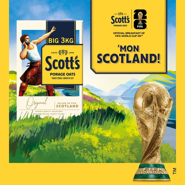 Scott's Original Porridge Oats 3kg (British brand)