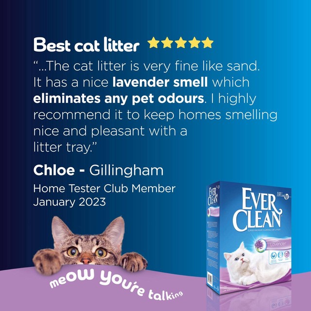 Ever Clean lavender scented clumping cat litter 10L - British product