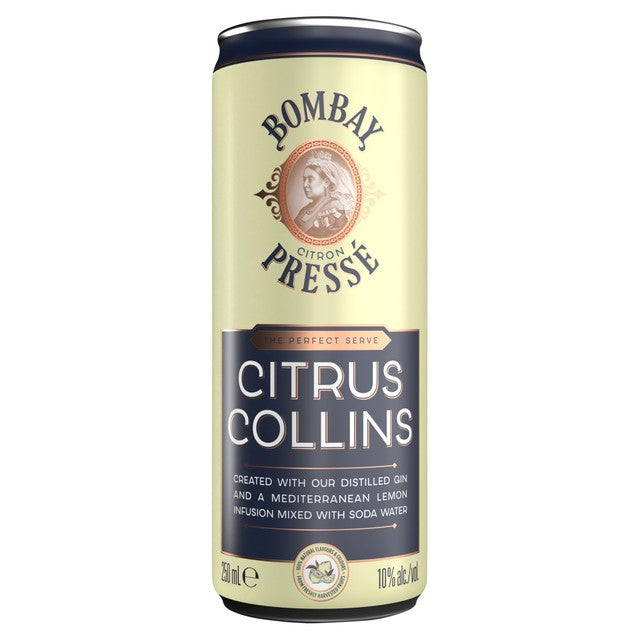 Bombay Sapphire Citron Pressé gin cocktail lemon 250ml, UK version