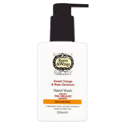 M&S Roots & Wings Sweet Orange & Rose Geranium Organic Hand Wash 250ml- Buy online at McGrocer