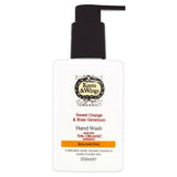 Roots & Wings sweet orange and rose geranium hand wash 250ml, imported from the UK