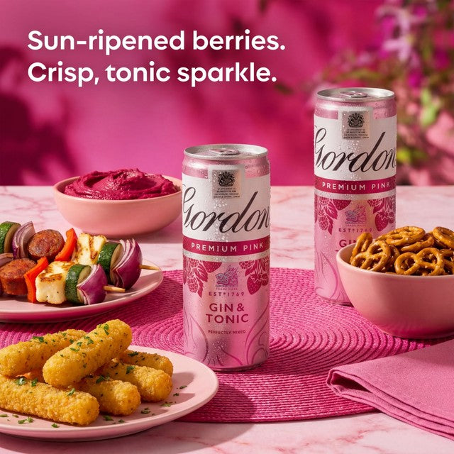 Gordon's pink gin and tonic 250ml can, UK version