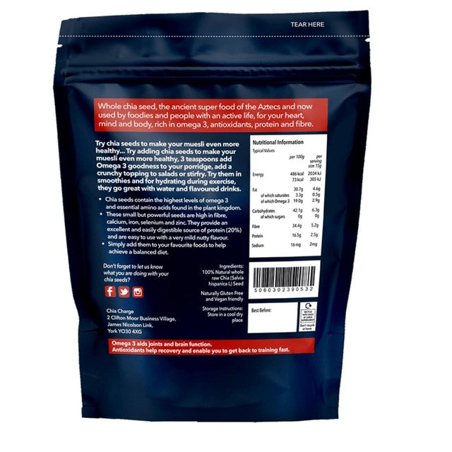 Chia Charge whole chia seeds 450g - British product