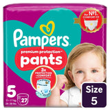 Pampers Premium Protection Nappy Pants size 5 essential pack, imported from the UK
