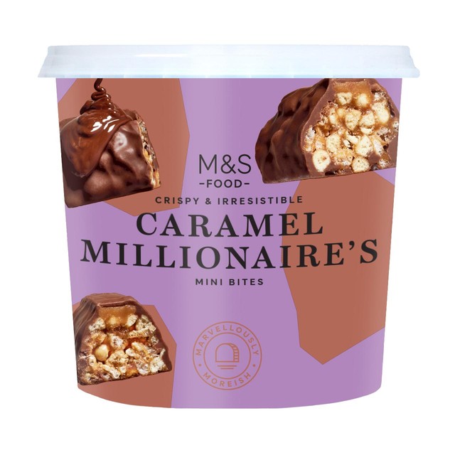 M&S Millionaire Mini Bites biscuit clusters 270g, imported from the UK