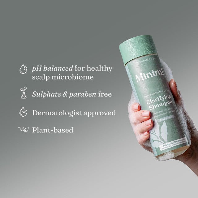 Miniml clarifying shampoo tea tree and mint (British brand)