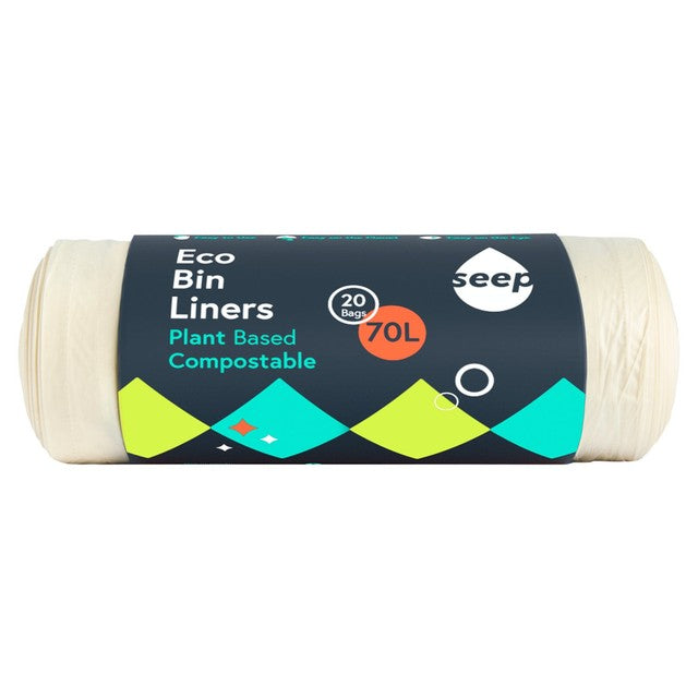 Seep large compostable bin liners 70l (British brand)