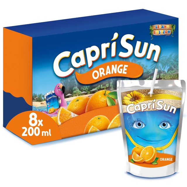 Capri Sun orange kids juice drink 8 x 200ml - British product