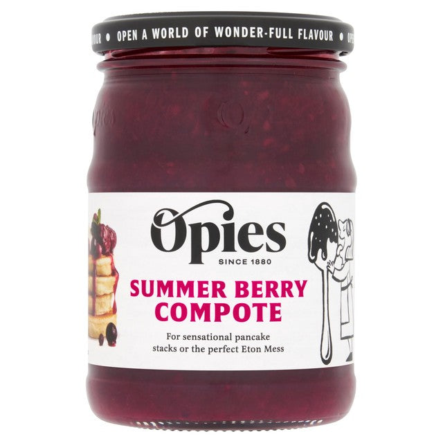 Opies summer berry compote 360g, imported from the UK