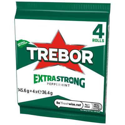 Bonbons Durs à la Menthe Extra Forte Trebor Multipack 4 x 41.3g