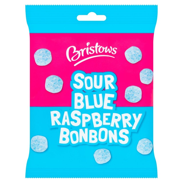 Montezuma's sour blue raspberry bon bons, UK version