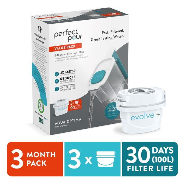 Aqua Optima Perfect Pour water filter jug 2.4L - British product