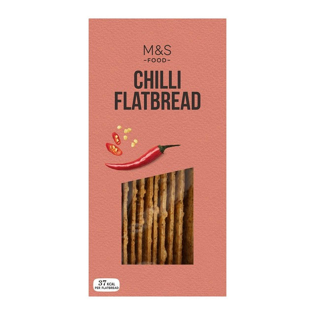 M&S chilli flatbread 140g, imported from the UK