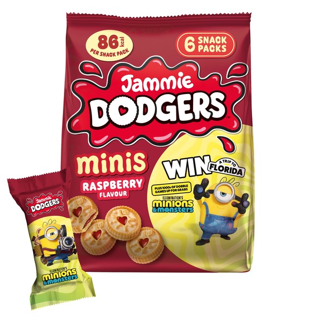 Jammie Dodgers Raspberry Shortcake Biscuits Minis 6 x 20g, UK version
