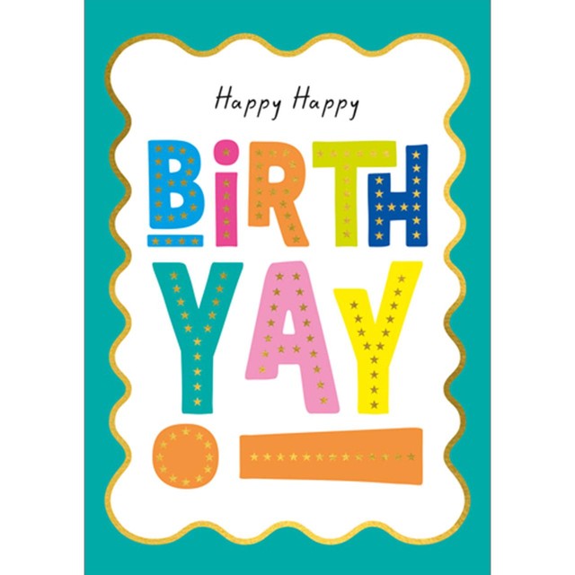 Abacus Clare Maddicott BirthYay birthday card 17cm x 12cm - British product