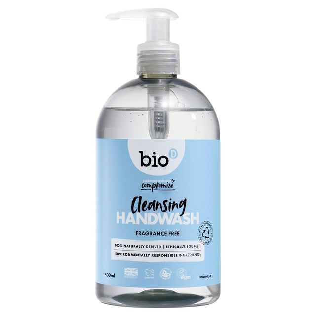 Bio-D Eco Fragrance Free Hand Wash 500ml - British product