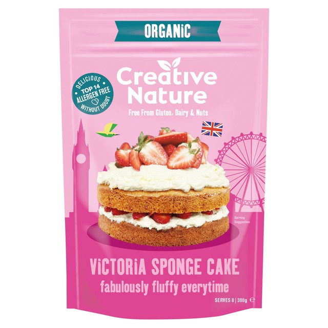 Creative Nature Organic Victoria Sponge cake mix 300g - British product