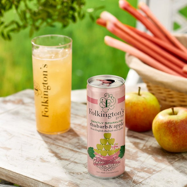 Folkington's Rhubarb & Apple Presse sparkling fruit drink 250ml - British product