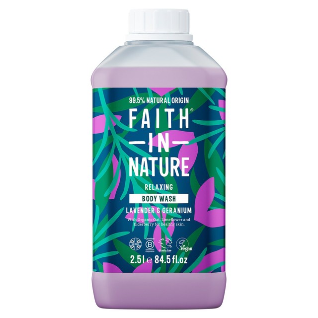 Faith In Nature lavender and geranium body wash 2.5L - British product
