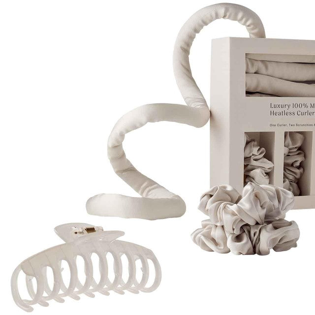 M&S mulberry silk heatless curler light grey, UK version