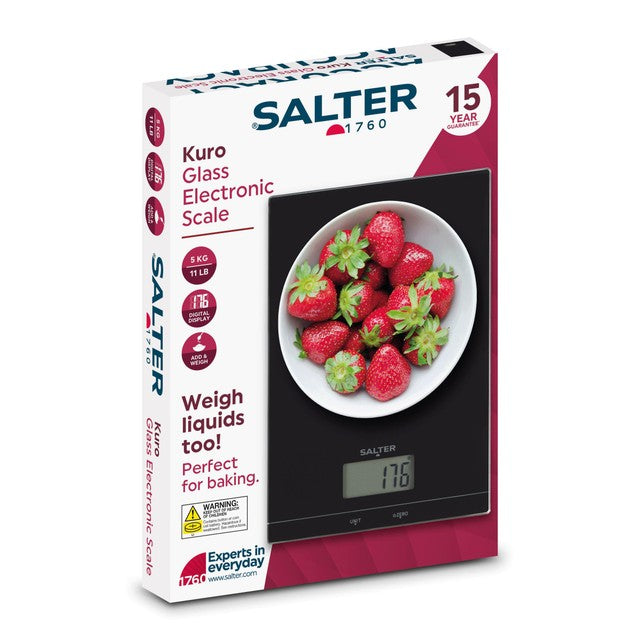 Salter Glass Electronic Kitchen Scale (British brand)