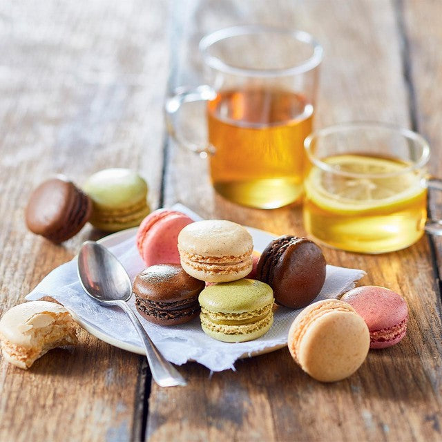 Picard assorted flavour macarons 16 pack, imported from the UK