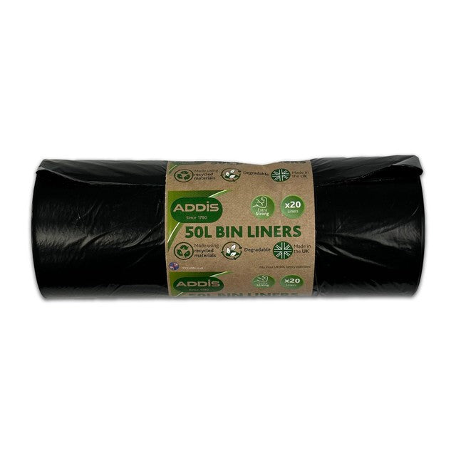 Addis degradable eco bin liners 50L - British product