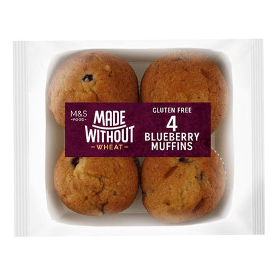 M&S Laget uten blåbærmuffins Glutenfrie muffins 4-pakning