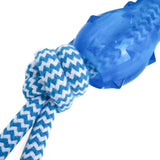 Petface Tripod rubber and rope chew toy for puppies, UK version