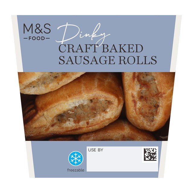 M&S Dinky Sausage Rolls 180g, imported from the UK