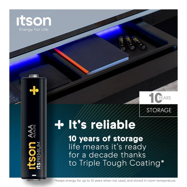 ITSON Itspremium AAA alkaline battery pack of 8, UK version